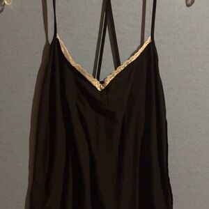 Secret Treasures Black Cami with Lace Detail
